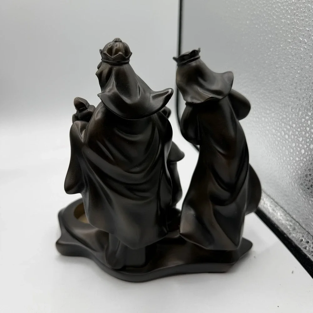 Vintage PartyLite Holy Night Nativity Set of 5 Figurines‎ Votive Candle Holders
